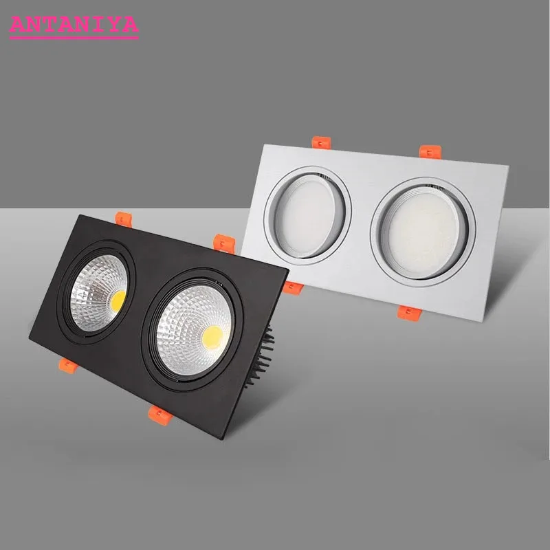 Квадратные приглушаемые светодиодные потолочные светильники 6 - Цена: 12.36