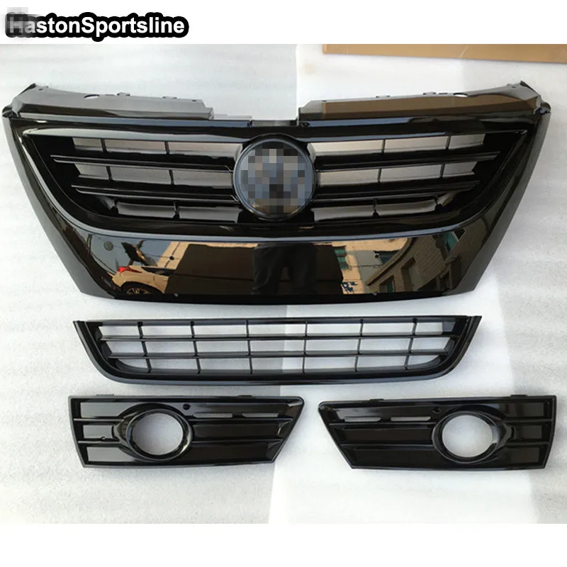 CC 4 шт./компл. Черная решетка переднего бампера гриль для Volkswagen Passat 2010-2012 |