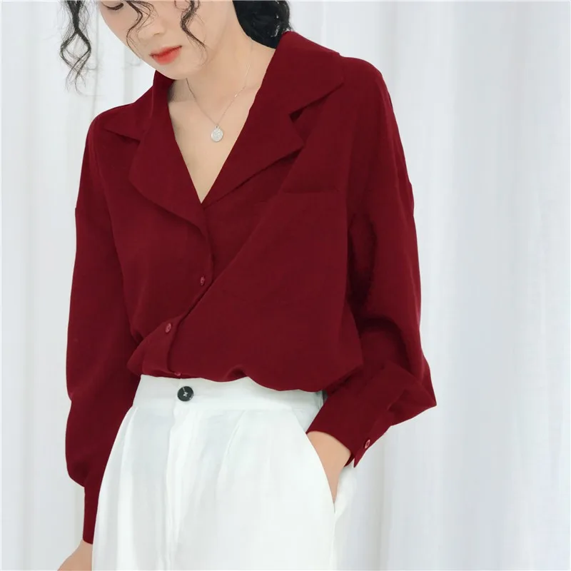 Blusas mujer de moda 2021 Женские топы и блузки на весну/осень женские Топы Блузка шифоновые