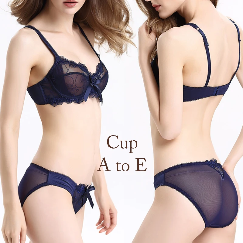 Ультратонкий женский сексуальный комплект с бюстгальтером прозрачные кружевные