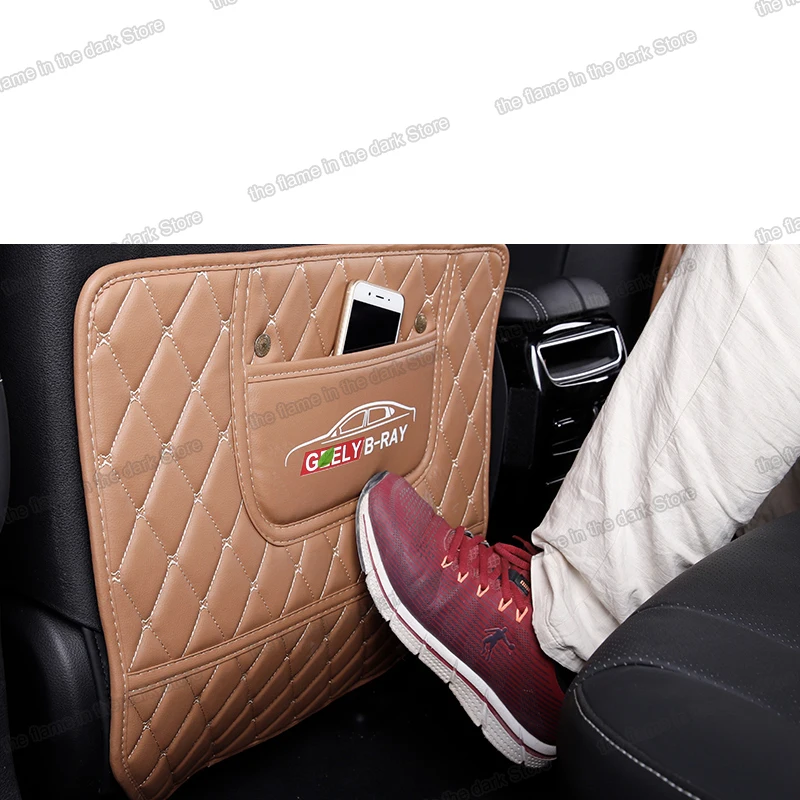 Lsrtw2017 Fiber Leather Car Seat Anti-kick Mat for Geely Borui Emgrand Gt Ge PHEV MHEV | Автомобили и мотоциклы