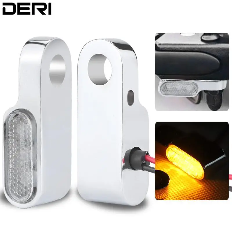 

Универсальный светодиодный мини-сигнал поворота для мотоцикла, тормозные фонарики янтарного цвета, поворотник для Honda, Yamaha, Kawasaki, для Кафе ...