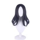 Парик для косплея последнего сезона из аниме атака на Титанов черные волнистые средней части длинные термостойкие волосы парики