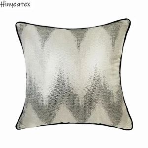 Современный модный Тканый Жаккардовый чехол для диванной подушки зигзаг змеиная кожа декоративный квадратный Чехол 45x45 см