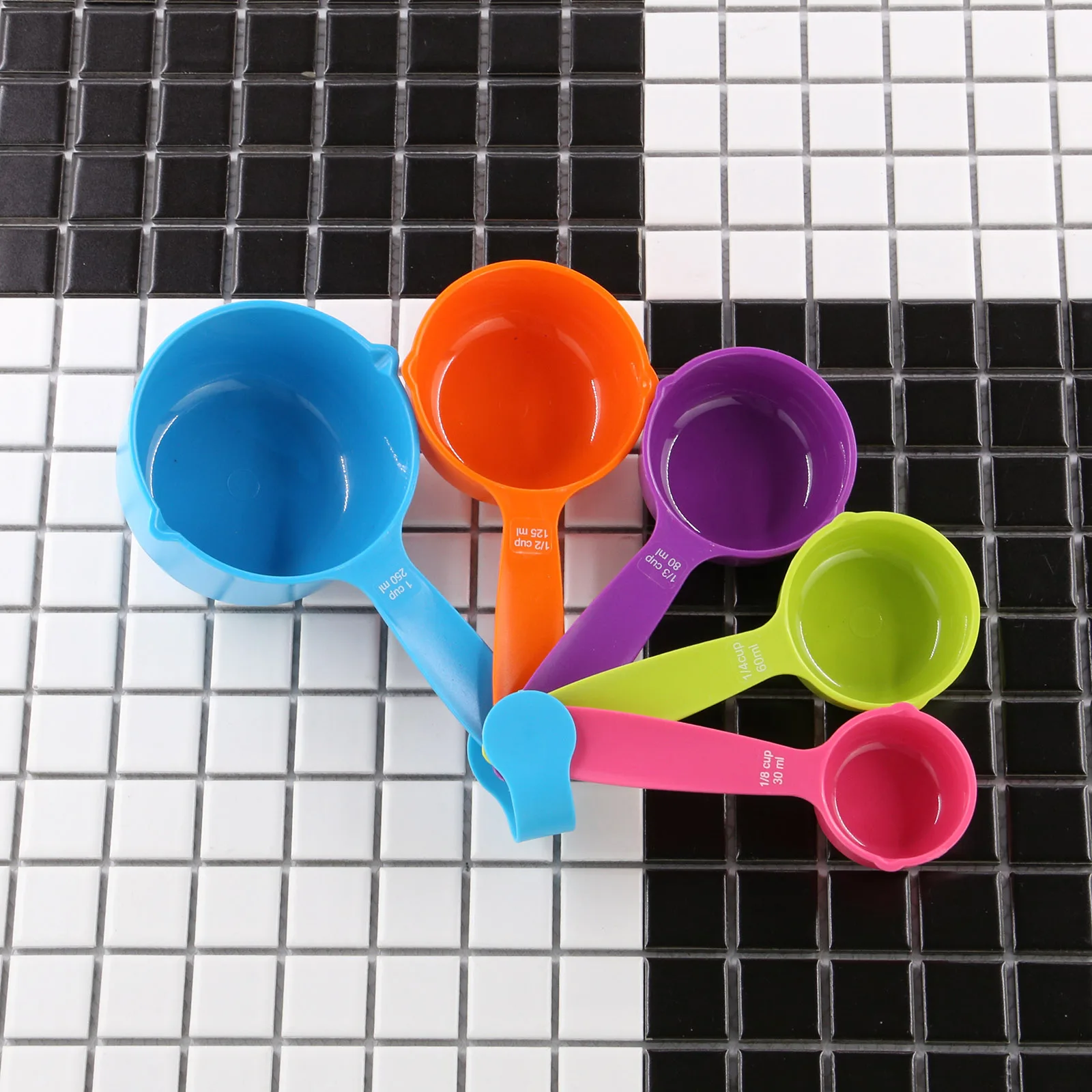 Супер полезные Красочные 5 шт. мерные ложки кухонные инструменты измерение чашки