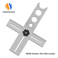 multi functional stainless steel ceramic tile hole locator ruler adjustable punching hand measure tools for house decorated work