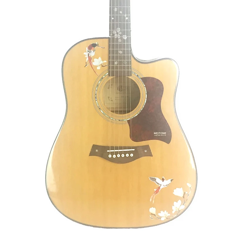 Горячая Распродажа DIY инкрустация гитары наклейка птица и цветок Переводные