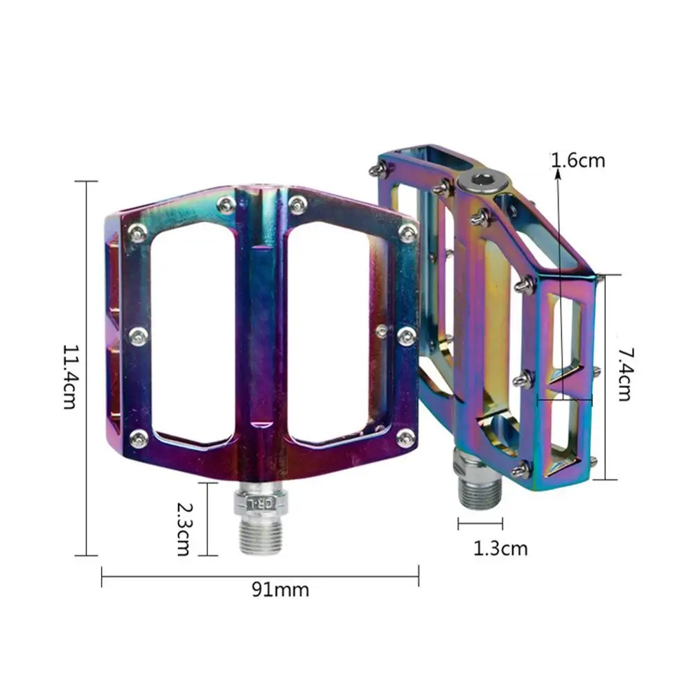

Anti-slip MTB Mountain Bike Flat Pedal Aluminum Alloy Bicycle Sealed Bearing Colorful Hollowed Pedals Ultralight Cycling Parts