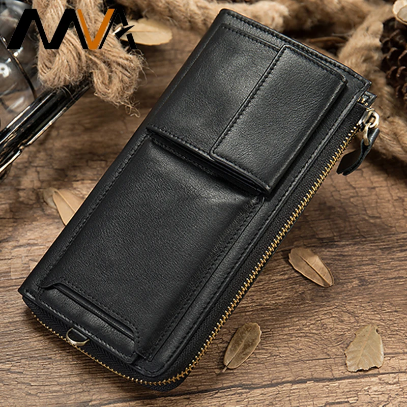 Кошельки MVA женские кошельки из натуральной кожи Женский Длинный кошелек для