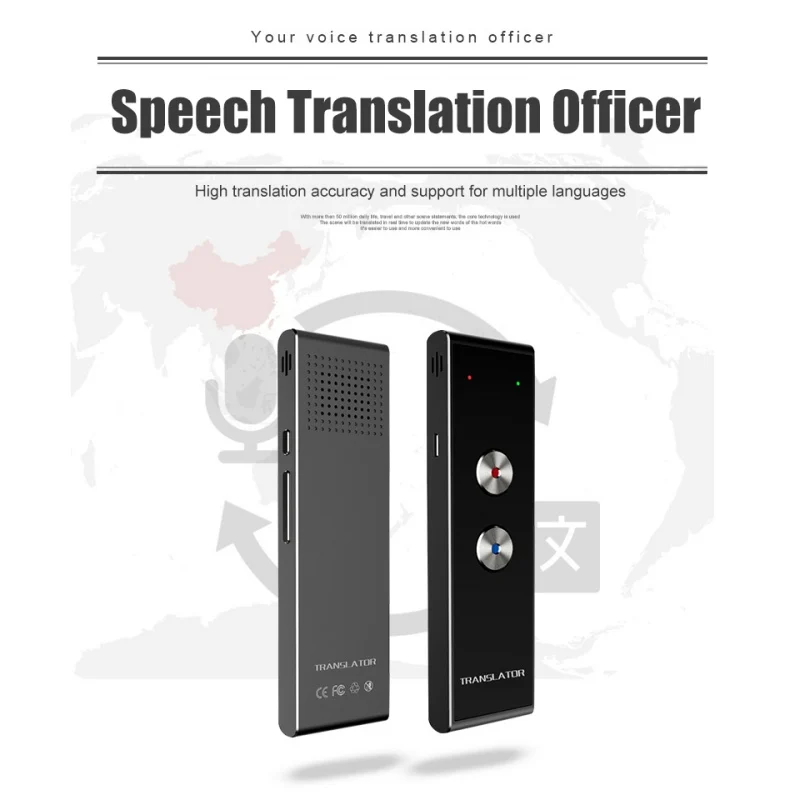 

Portable 39 Multi-Language Translation T8 Smart Speech Translator Two-Way Real Time For Learning Travelling Business Meeting