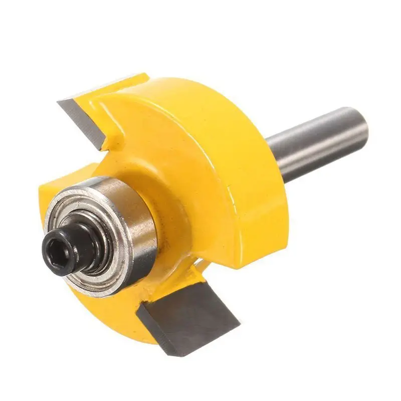 

1/4 Inch Shank Rabbeting Router Bit with 6 Bearings Set for Multiple Depths 1/8 inch, 1/4 inch, 5/16 inch, 3/8 inch, 7/16 inch,