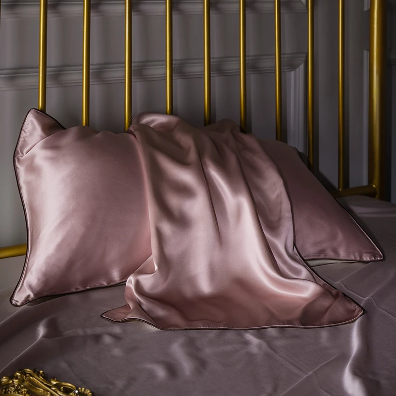 

Silk Pillowcase One-Pair Package Mulberry Silk Beauty Pillow Case Cool Silk Summer Ice Silk
