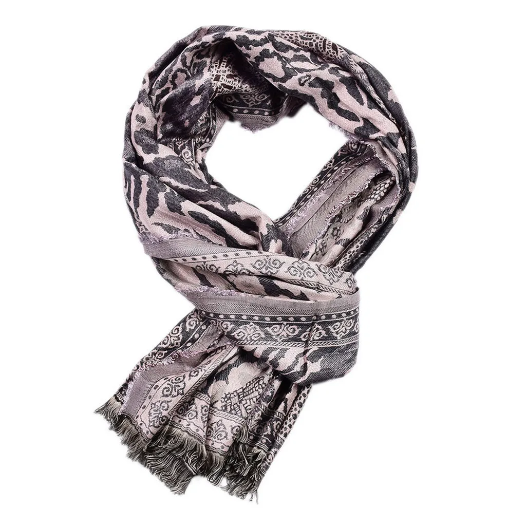 Мягкий зимний шарф унисекс с леопардовым принтом длинные зимние шарфы со змеиным