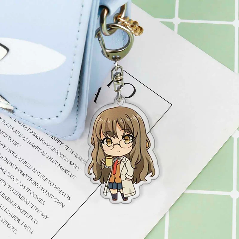 Брелок Seishun Buta Yarou Wa Bunny Girl Senpai No Yume милый двухсторонний с подвеской из акрила |