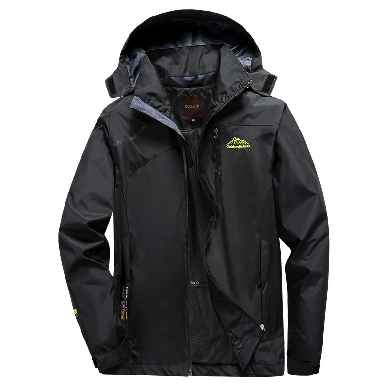 Ветровка мужская с капюшоном Повседневная дышащая куртка бомбер в стиле