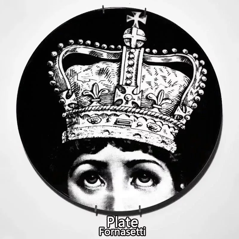 10 " 7" " 10" дюймов форнасетти тарелки Лицевая панель Пьеро Настенное подвесное блюдо декоративная тарелка настенное блюдо художественная тарелка декоративное блюдо - Цвет: 10