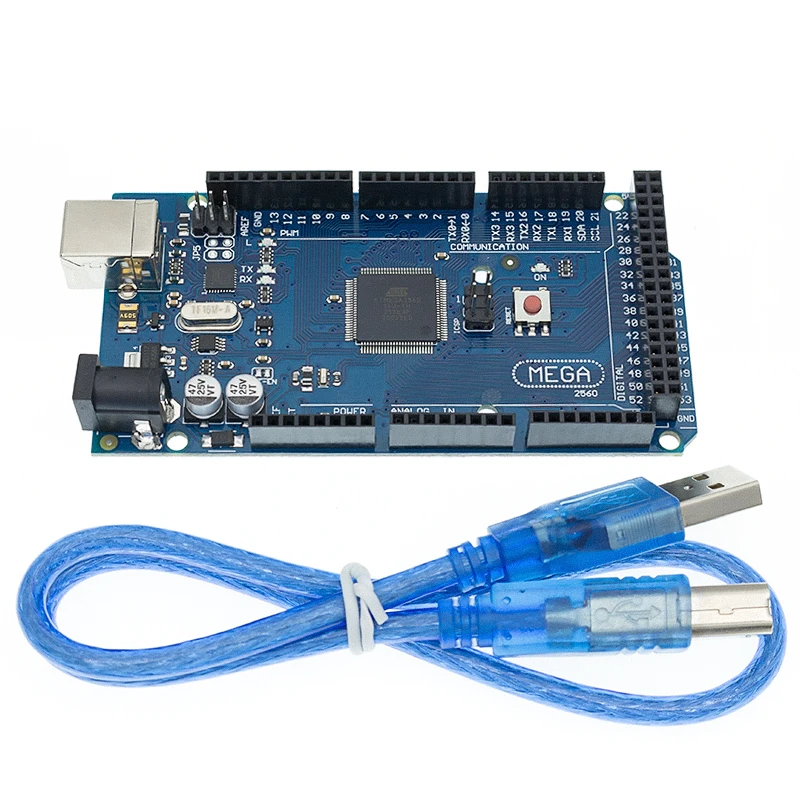 10 шт. Мега 2560 R3 Mega2560 REV3 ATmega2560 16AU ATMEGA16U2 MU доска + штук в наборе USB кабель совместим