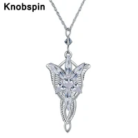 knobspin 925 sterling silver same arwen necklace fashion fairy princess twilight star necklace women sweater chain accessories