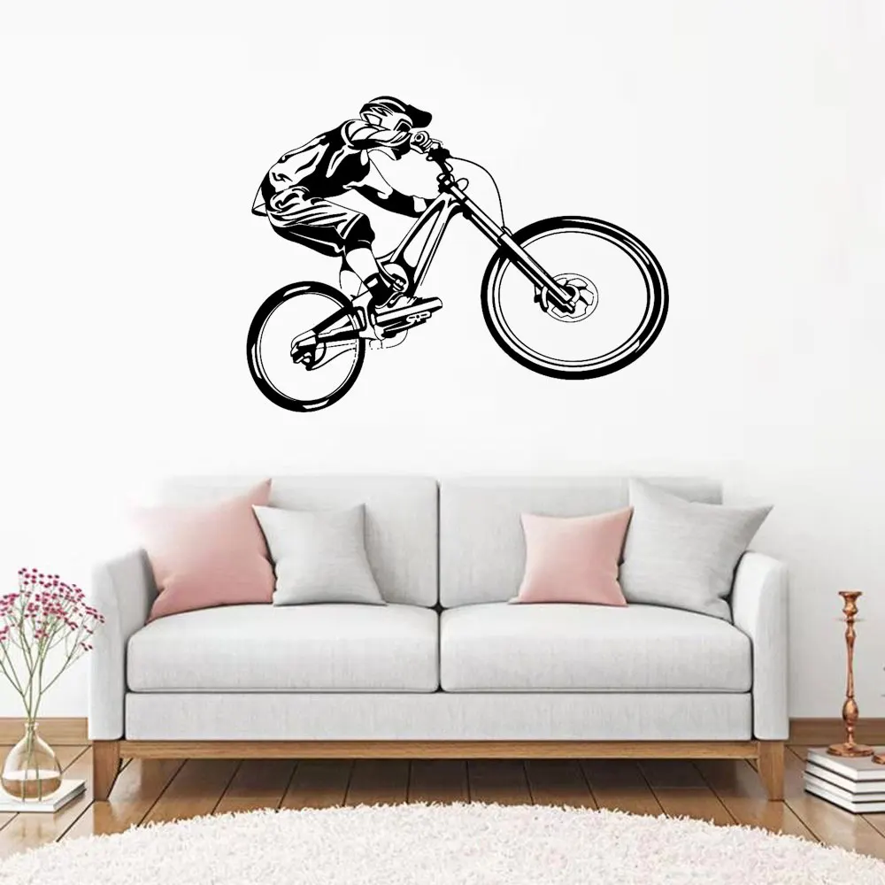 

Motorbike Vinyl Wall Decal Bicycle Bike Extreme Sport Freestyle Stickers in The Nursery Bedroom Decor Accessories DW7003