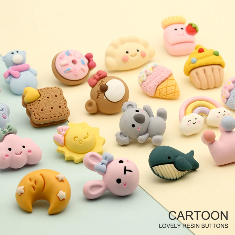 6 шт. детские красивые пуговицы с рисунками животных для малышей одежда Детский