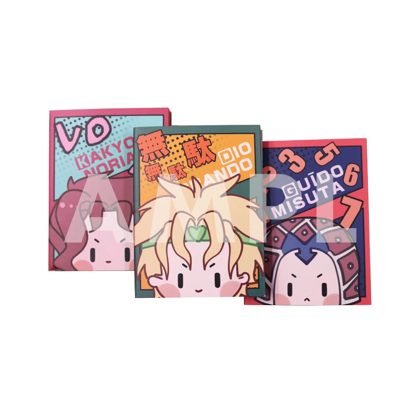 

2021 Anime JoJo's Bizarre Adventure Kujo Jotaro Cute Mini Loose Leaf Diary Book Cartoon Notebook Stationery Xmas Gifts New