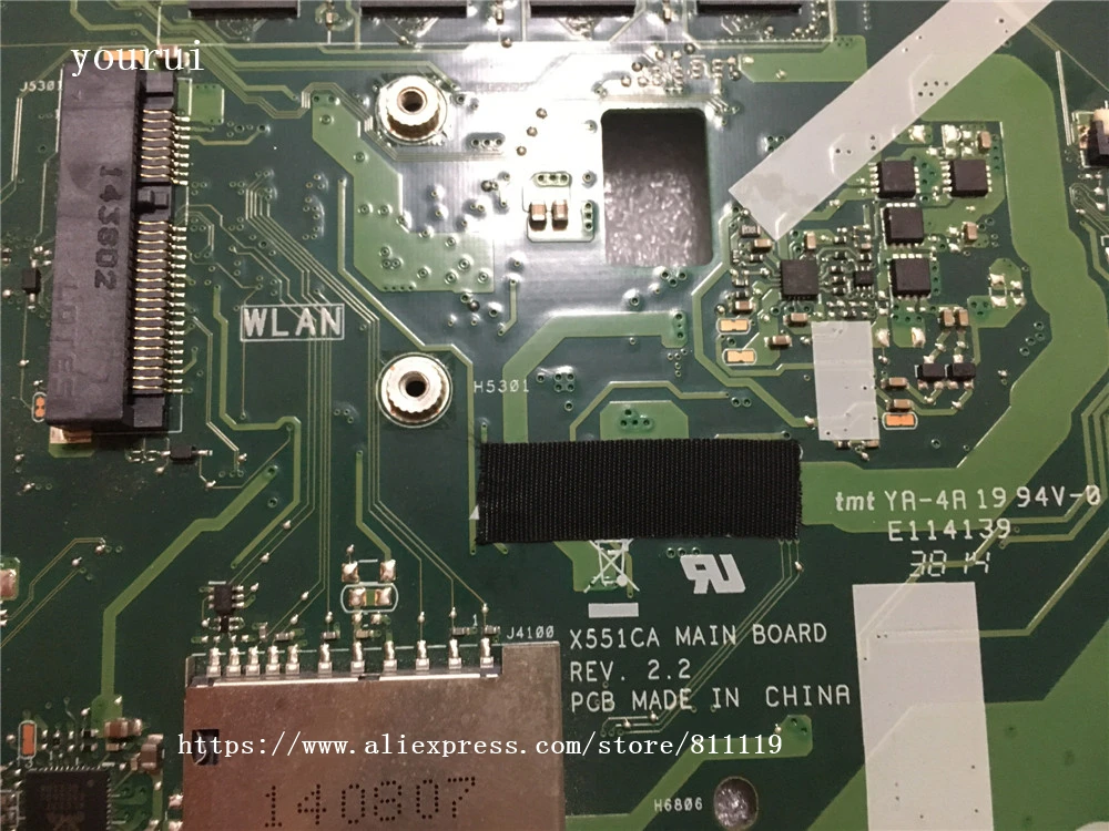 yourui x551ca оригинальная материнска