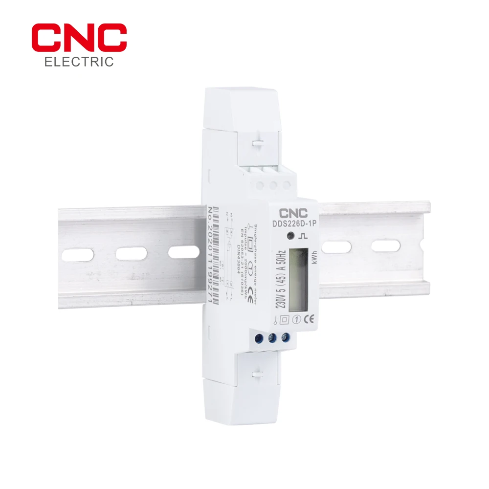 Однофазный измеритель энергии на Din-рейке CNC DDS226D-1P LCD 220 в 230 240 В 5(25)A 5(30)A 5(45)A AC |