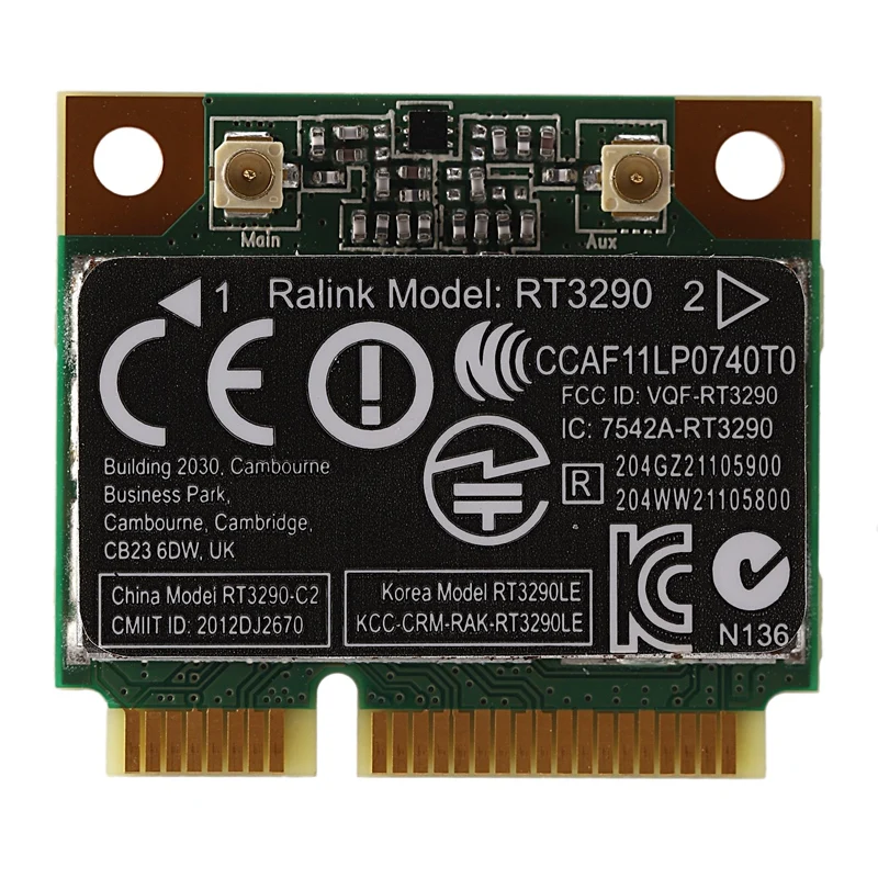 150 Мбит/с 2 4 ГГц RT3290 802.11B/G/N беспроводной Wlan WIFI + Bluetooth BT 3 0 Половина Mini PCI E карта для HP