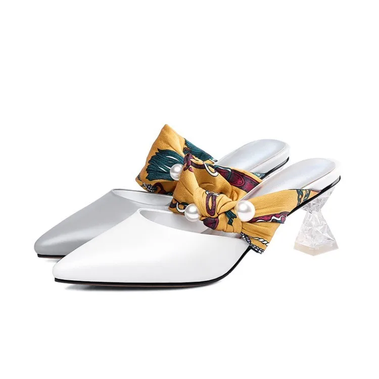 

2019 High-heeled Shoes Coarse With Genuine Leather Sandals Woman