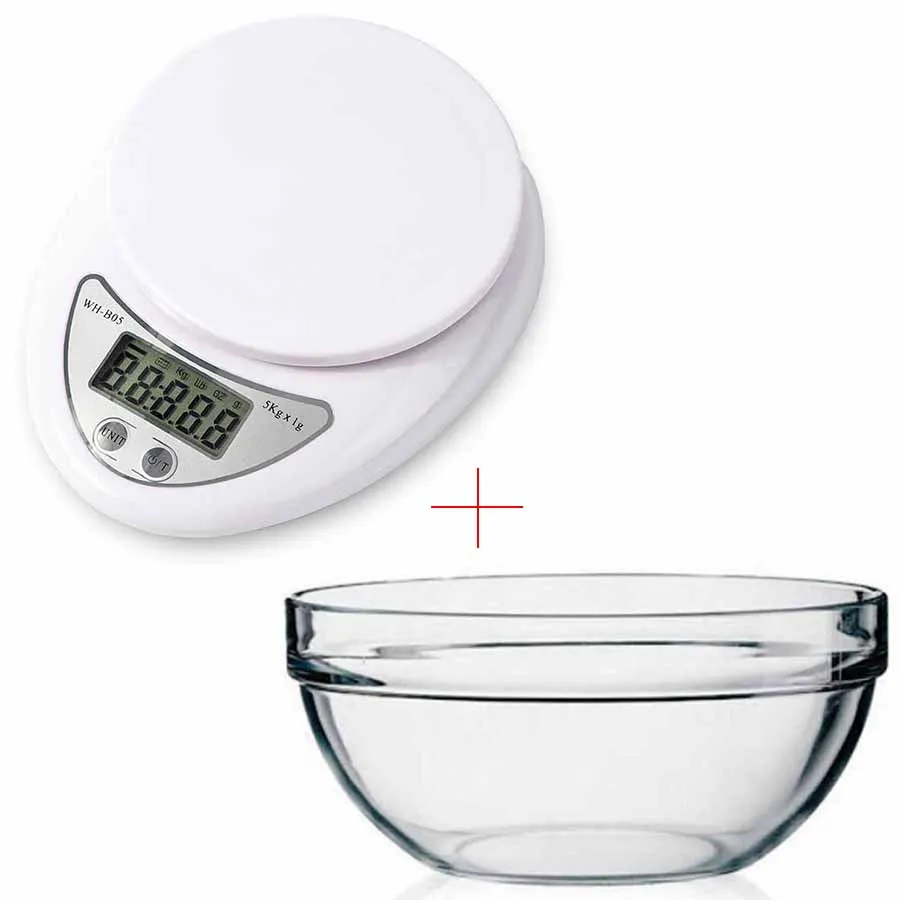 Scale with bowl 5 кг/1 г ЖК-портативные цифровые весы для кухни, точные портативные весы для приготовления пищи, весы для выпечки, весы для измерения веса, весы - Цвет: Scale with bowl