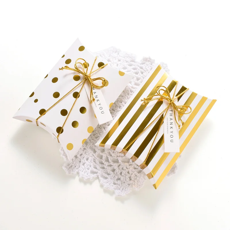 

20pcs pillow box for chocolate candy cookie christmas wedding party baby shower large paper favor gift pillow packaging