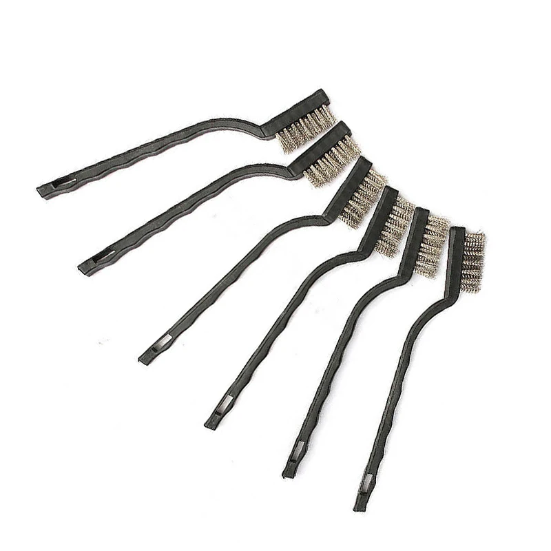 

6 PCS Steel Brush Small Cleaning Brushes Wire Rust Sparks Wheels Scrub Replace
