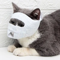 cat muzzle anti bite anti calling grooming mask breathable adjustable pet kitten mouth mask cover for cleaning supplies