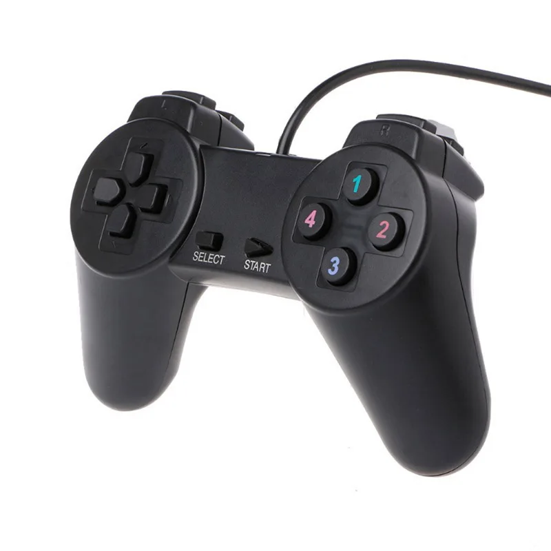 Высококачественный интересный черный геймпад для PS1/PS2 playstation Joypad с двойным джойстиком