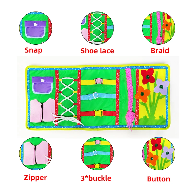 Новогодний подарок образовательная игрушка Монтессори ручная застежка молния