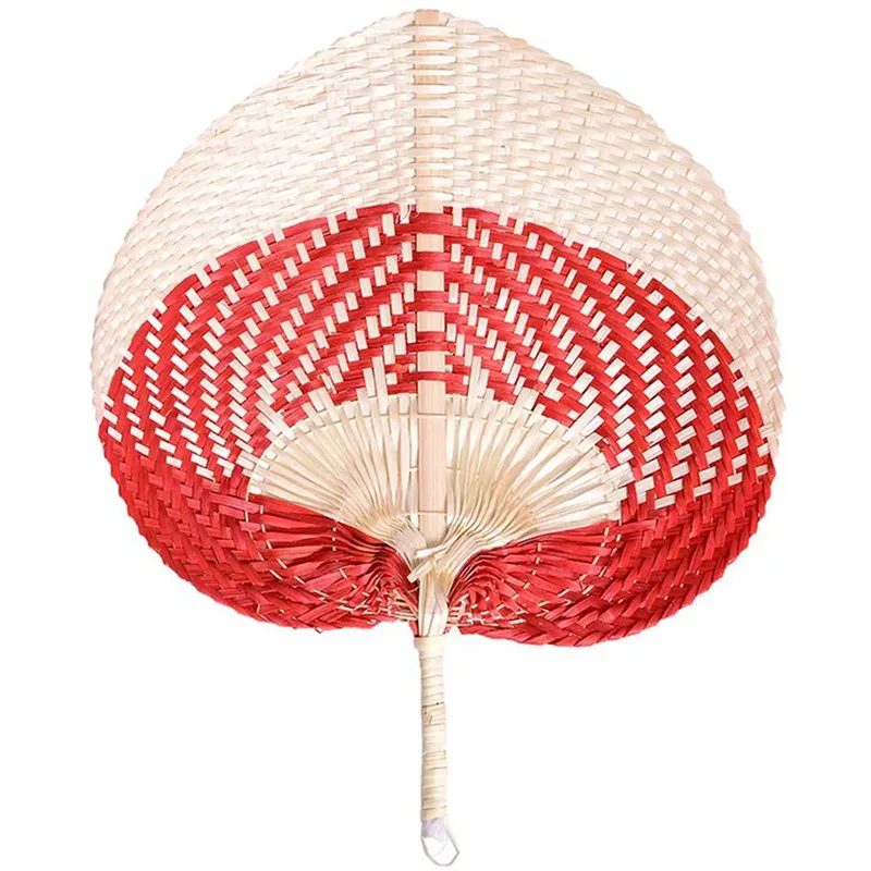 

10pcs/lot Pure Hand-woven Large Fan Natural Bamboo Hand Fan Portable Gift Party Wedding Supplies