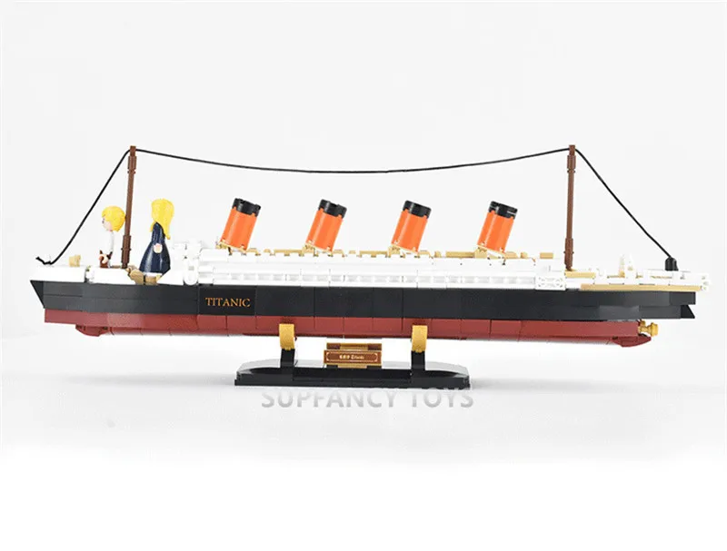 

Titanic RMS Cruise Boat Ship City Model Building Blocks kits 3D Bricks Figures DIY Hobbies Friends Educational Toys for Children