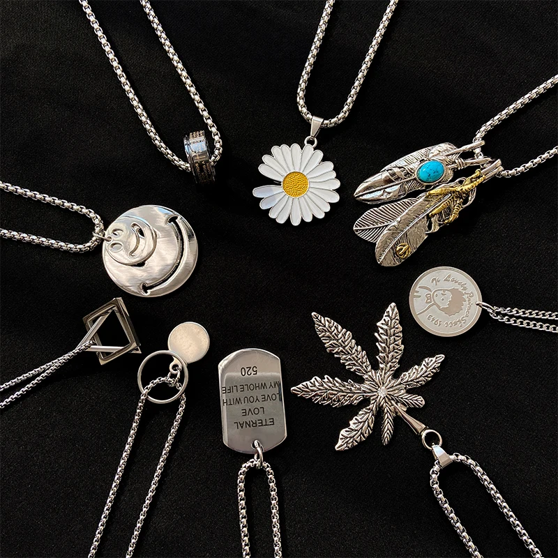 

Мужское ожерелье, новинка 2021, модный бренд, подходящая ко всему цепочка для свитера, женская подвеска в стиле хип-хоп, украшение, особый инте...