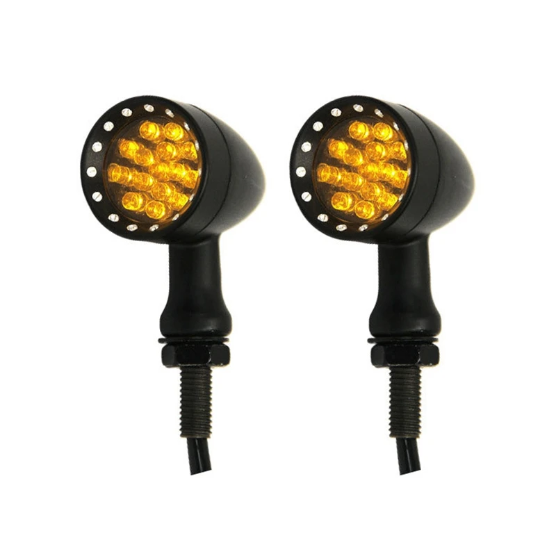 

1Pair Retro Motorcycle Turn Signal Light LED for Honda Suzuki Cafe Racer