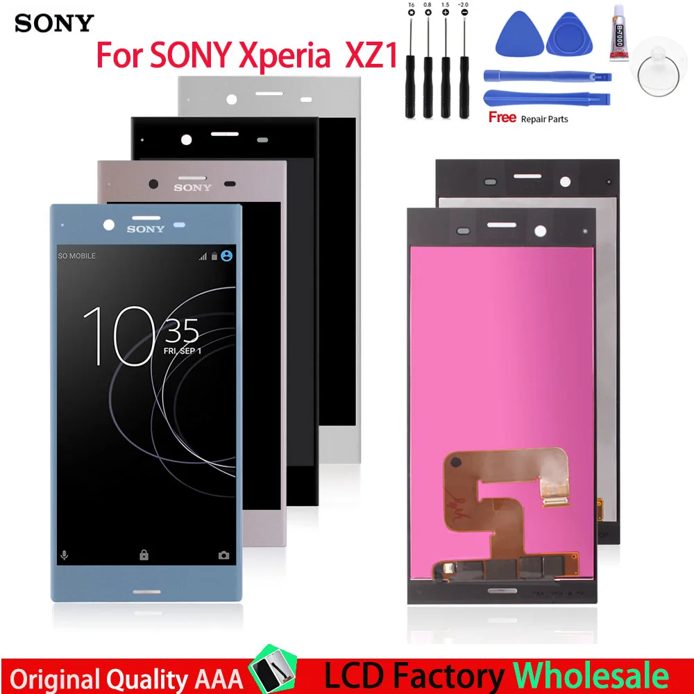Оригинальный черный белый розовый синий ЖК дисплей для sony Xperia XZ1 G8341 G8342 с