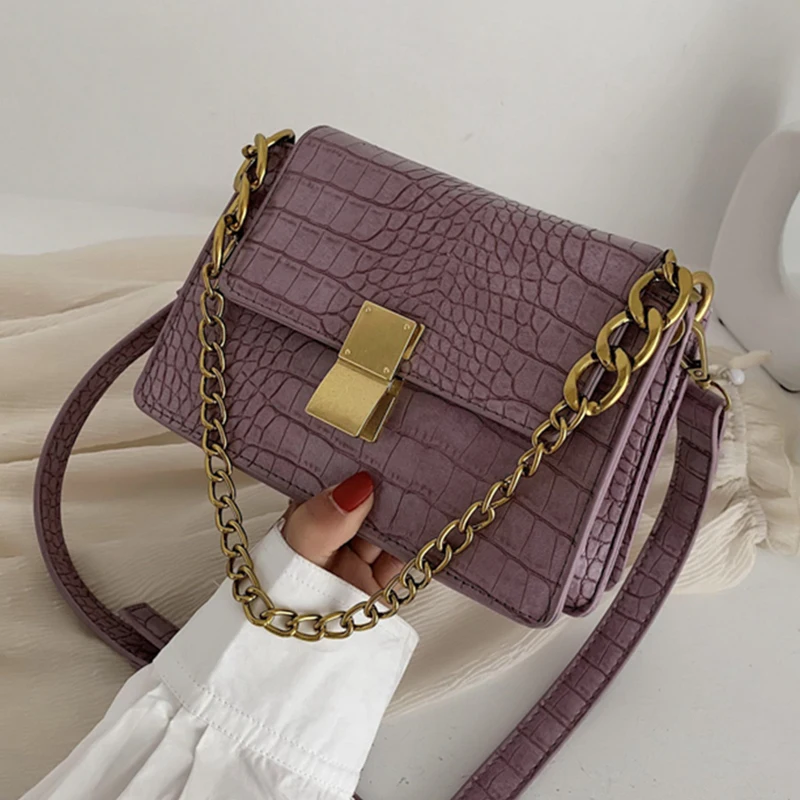 Женские сумки через плечо из искусственной кожи с узором под камень летняя