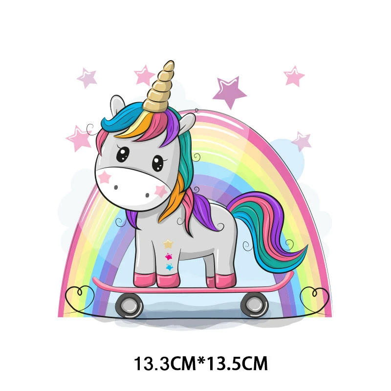 Утюг на патчи милый Единорог Совы обезьяны медведь передачи тепла стикер для