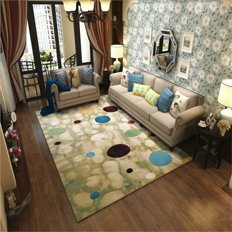 

Bubble Kiss Retro Floral Pattern Carpet For Living Room Modern Simple Home Decoration Sofa Non-Slip Floor Mats Beside Area Rugs