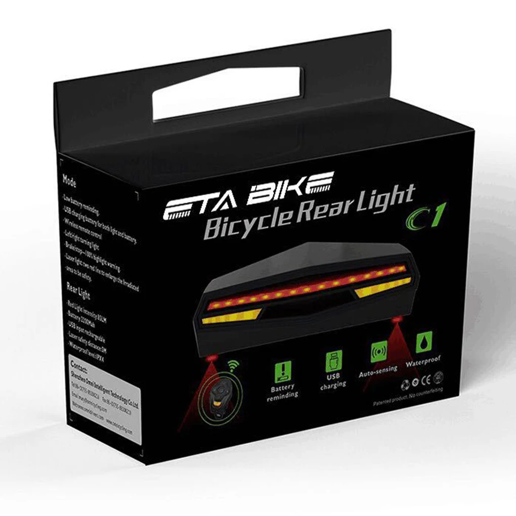 

Велосипедный задний фонарь, велосипедный светодиодный задний фонарь, водонепроницаемый задний фонарь 85 люмен, перезаряжаемый велосипедны...