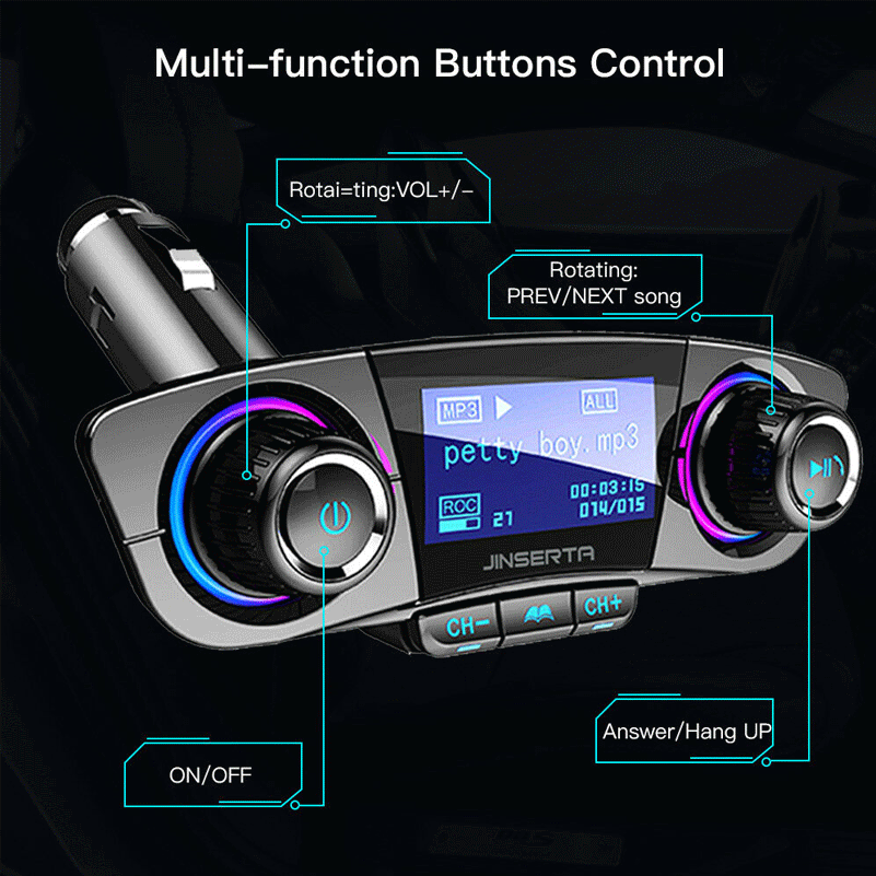 Bluetooth автомобильный fm-передатчик MP3-плеер Hands free радио комплект USB