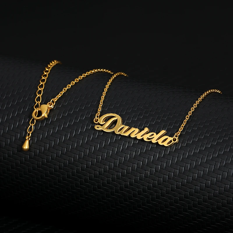 Индивидуальное модное ожерелье из нержавеющей стали с именем