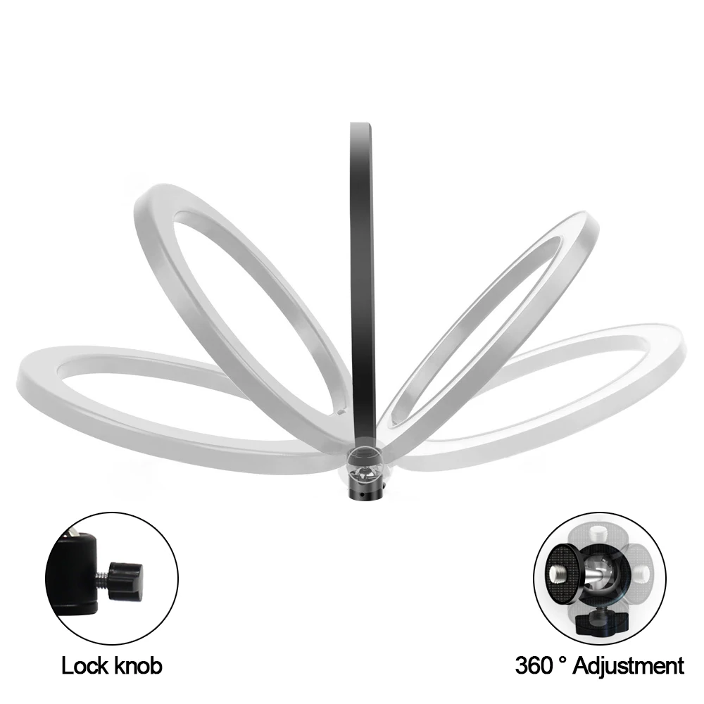DOLED 6&quot LED Mini Round Ring Light Lamp with Tabletop Stand for Selfie Live Stream Photographic Lighting Video Conference Zoom |
