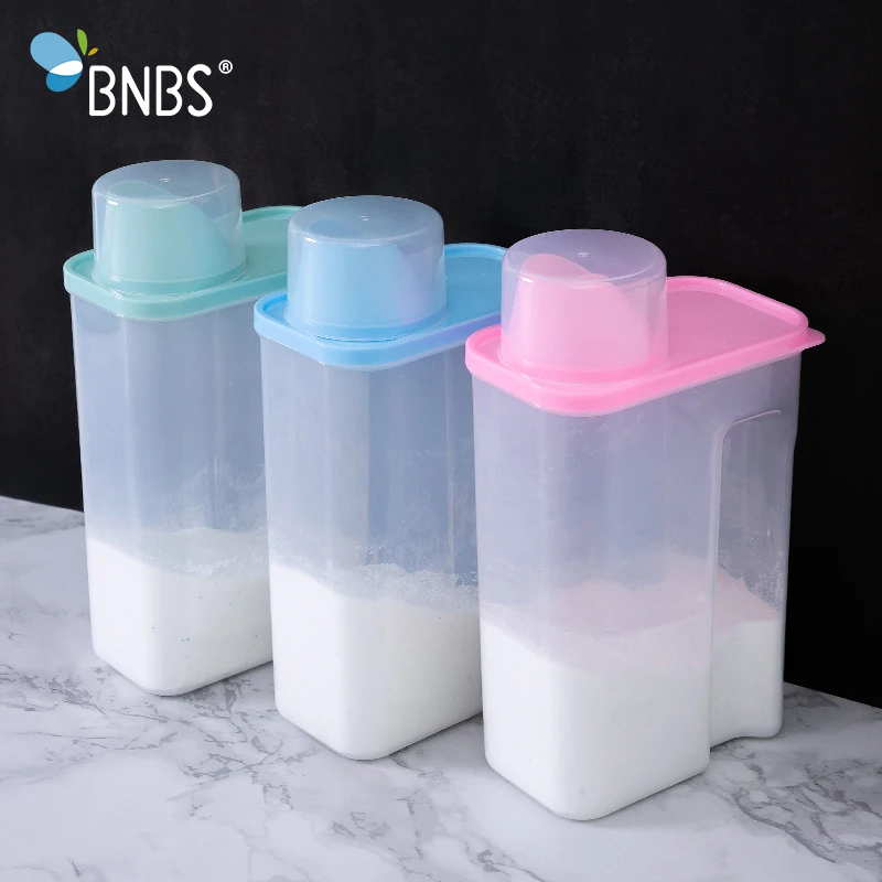 2л/3Л ящик для хранения стирального порошка в ванной пластиковый контейнер моющих