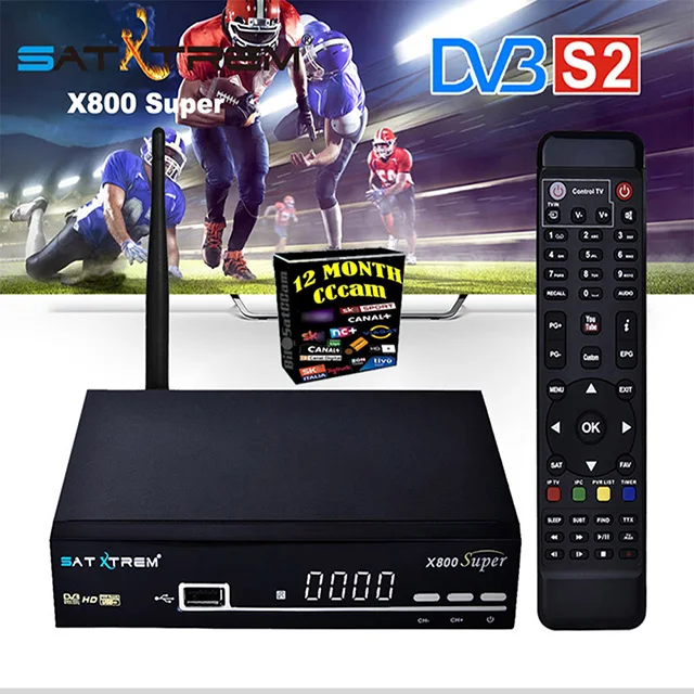 X800Super n wifi cam SATXTREM X800 супер ТВ-тюнер DVB S2 спутниковый декодер Clines Europe Cline для 1 года IP tv Receptor DVB-S2 Full HD Wifi приемник - Цвет: X800Super n wifi cam