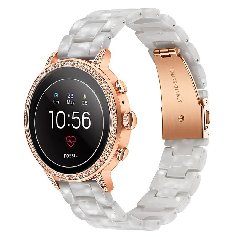 Женский ремешок для часов из смолы для Fossil Gen 4 Venture HR/Gen 4 Sport/Gen 3 Q Venture Quick Release, ремешок для часов, браслет